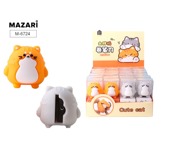Точилка детская  Mazari "CUTE CAT" ассорти 