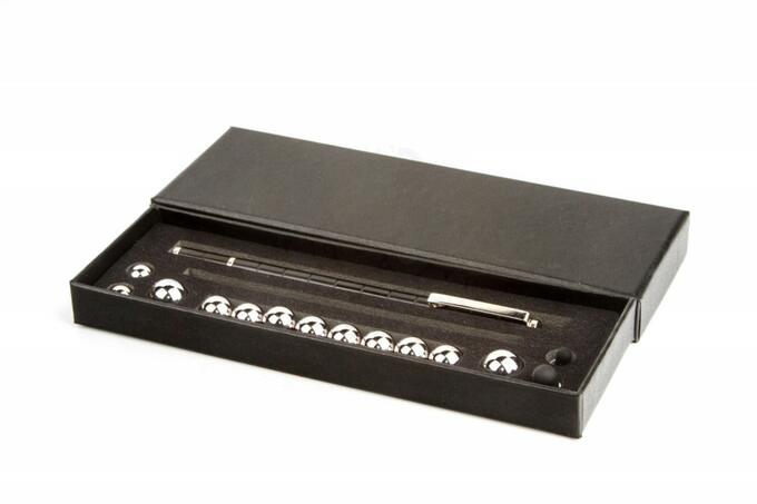 Ручка подар. шарик. POLAR PEN магнитная, разборн, неодим, сталь, черн. корпус