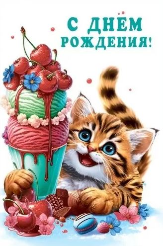7.0000780 Открытка "С Днем Рождения!" 