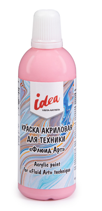 Краска акрил. 80мл. Vista-Artista idea для техники "Флюид Арт" 14 Розовый/Pink