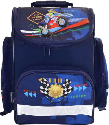 Рюкзак ортопедич.  мальч. TIGER FAMILY "JOY COLLECTION" 38 х34 х 21 см, "Motorbike" синий