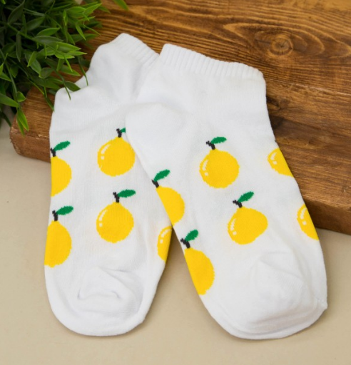 Носки женские "Lemon" белые р. 35-40