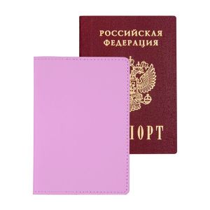 Обложка для паспорта deVENTE "Casual" кож.зам. 2 отд.для визиток, светло-сиреневая