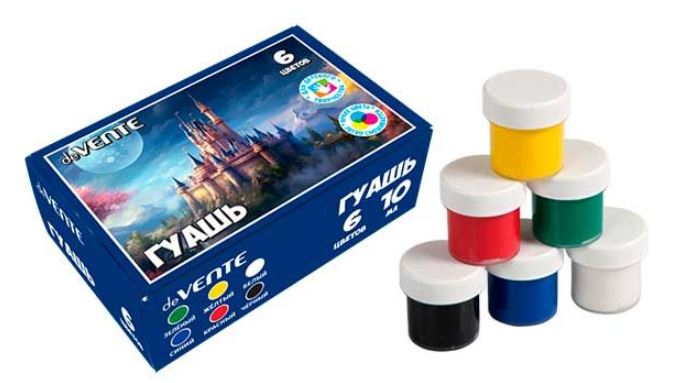 Гуашь  6 цв. deVENTE "Magic Castle" 10мл., к/к