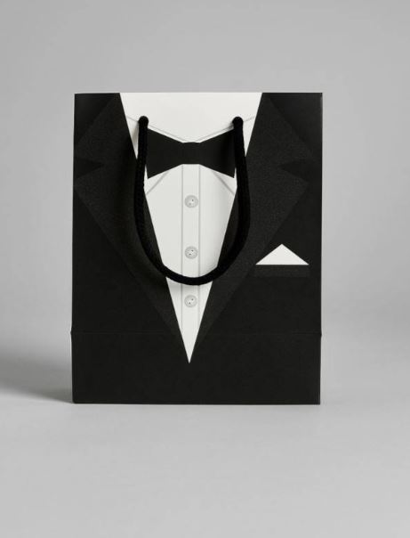 Пакет подарочный бумажный 18*23*10 "Business suit. men's butterflies" ILikeGift