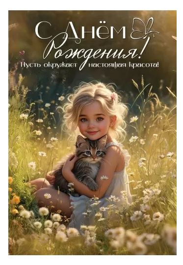 1805032 Открытка "С Днём рождения! Пусть окружает настоящая красота!"