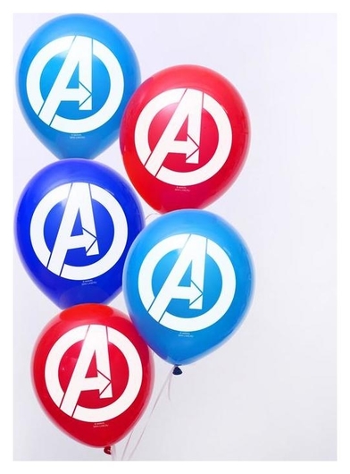 Шар с рисунком 12" Пастель "Marvel Мстители" ассорти