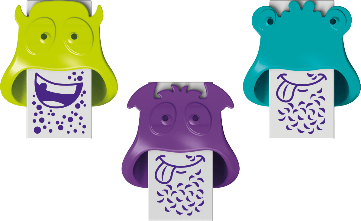 Ластик детский Maped Monster в пл.футляре, ассорти