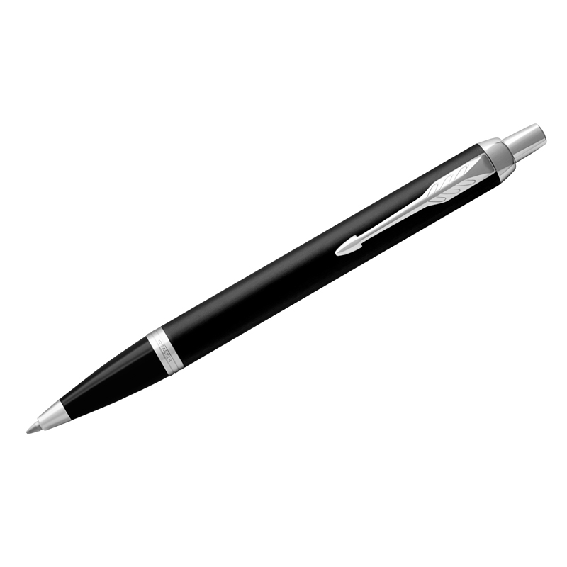 Ручка подар. шарик. авт. PARKER "IM Essential Muted Black CT" синяя, 1,0мм, кнопочн., подарочная упаковка