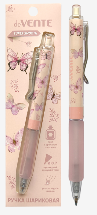 Ручка шарик. авт. deVENTE "Aroma Perfume. Chanel Coco Mademoiselle" синяя, 0,7 мм, ароматиз. грип, кнопочн. механизм, блистер