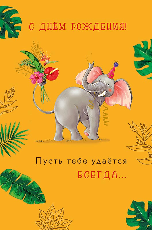 0480.236 Открытка "С Днем Рождения"