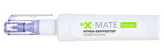Штрих-ручка  Хатбер  6 мл X-Mate с метал. нак. с колпачком и клипом