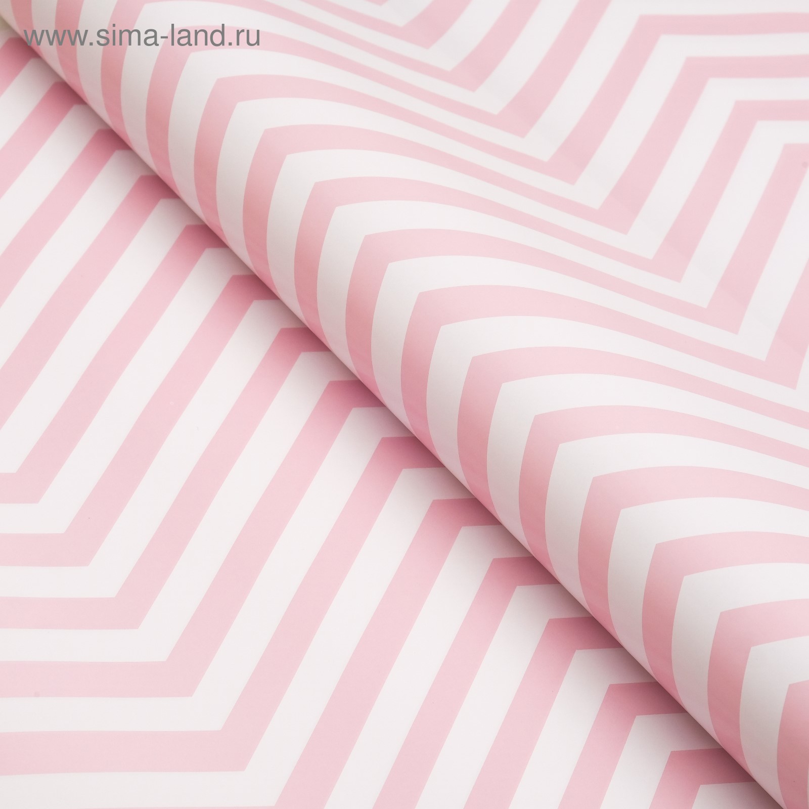 Бумага упаковочная 50/70 с рис. зигзаг, розовая