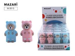 Точилка детская с контейнером  MAZARI "Bear" ассорти
