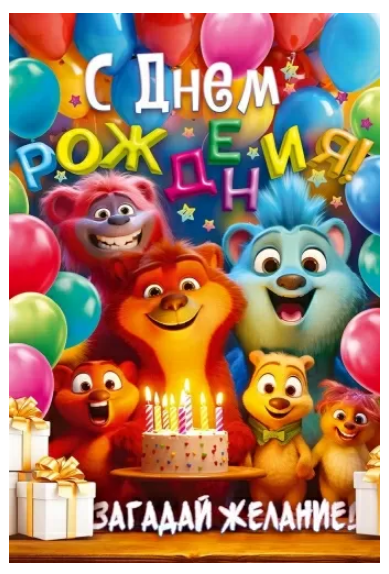 9.0000956 Открытка "С Днем рождения!"