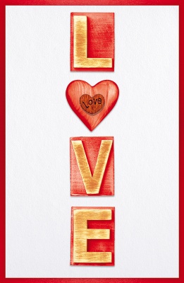 16.11.00250 Открытка "LOVE" средн.