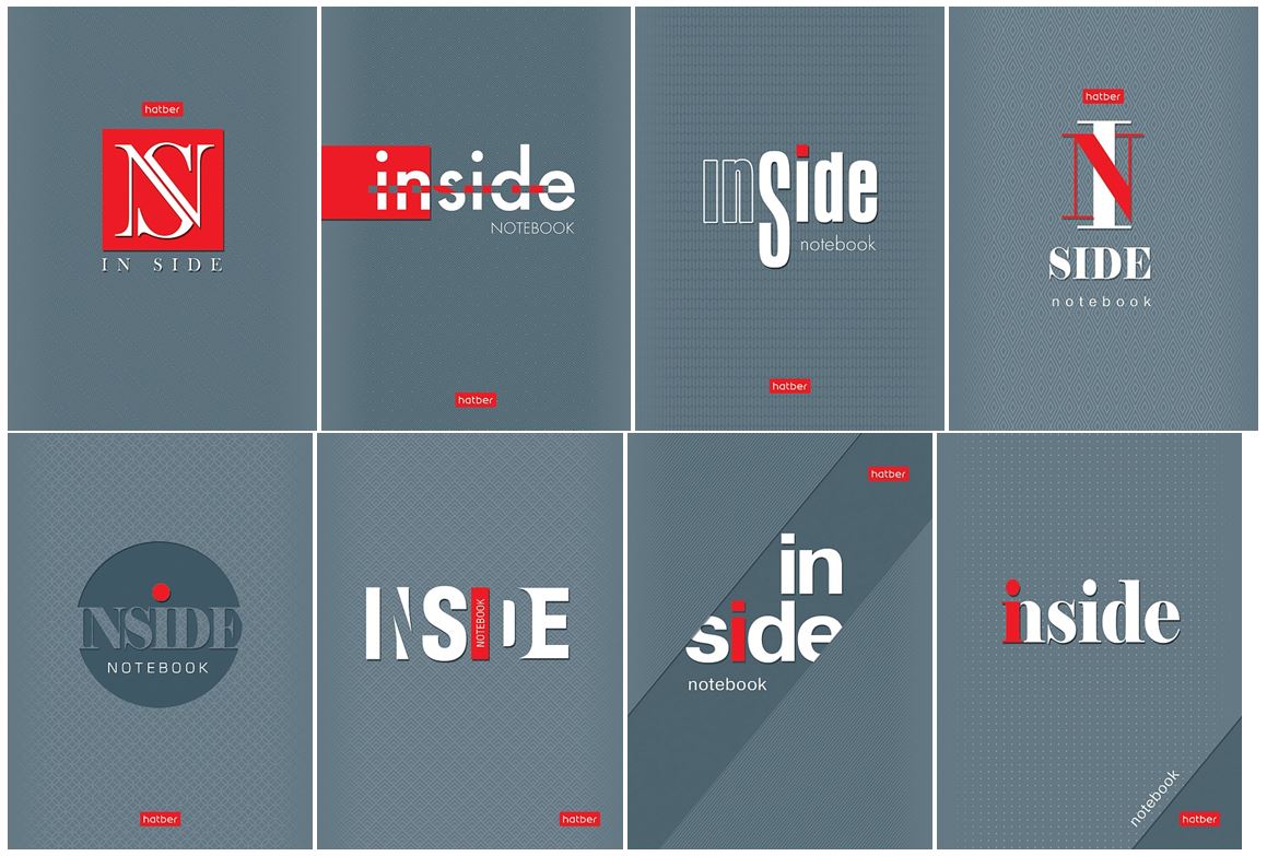 Блокнот А6 скрепка  32л. кл. Хатбер "Inside" ламин., ассорти