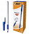 Ручка шарик. BIC "Round Stick Exact" синяя, 0,7мм, линия 0,28 мм, игольч., резин.грип., корпус серый, одноразовая, 1/20 