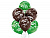 Шар с рисунком 14" Шелкография, пастель "Дино скелеты" ассорти