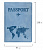 Обложка для паспорта STAFF иск.кожа "Passport Map" голубая