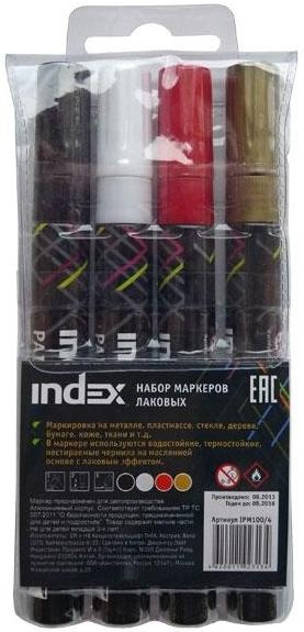 Маркеры-краска 4 цв. INDEX