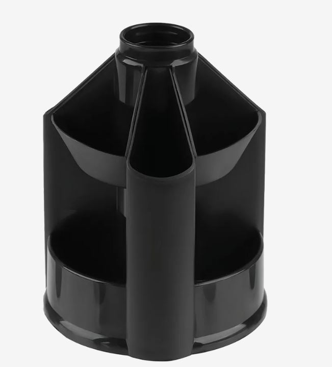 Организатор наст. пустой вращ. "Mini Desk" Attomex  пластик, 10 отд., черный