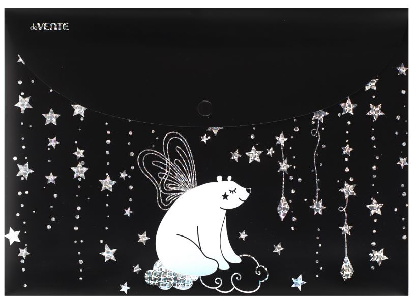 Папка с кнопкой с рис. А4  0,30 мм deVENTE "Polar Bear" непрозр.