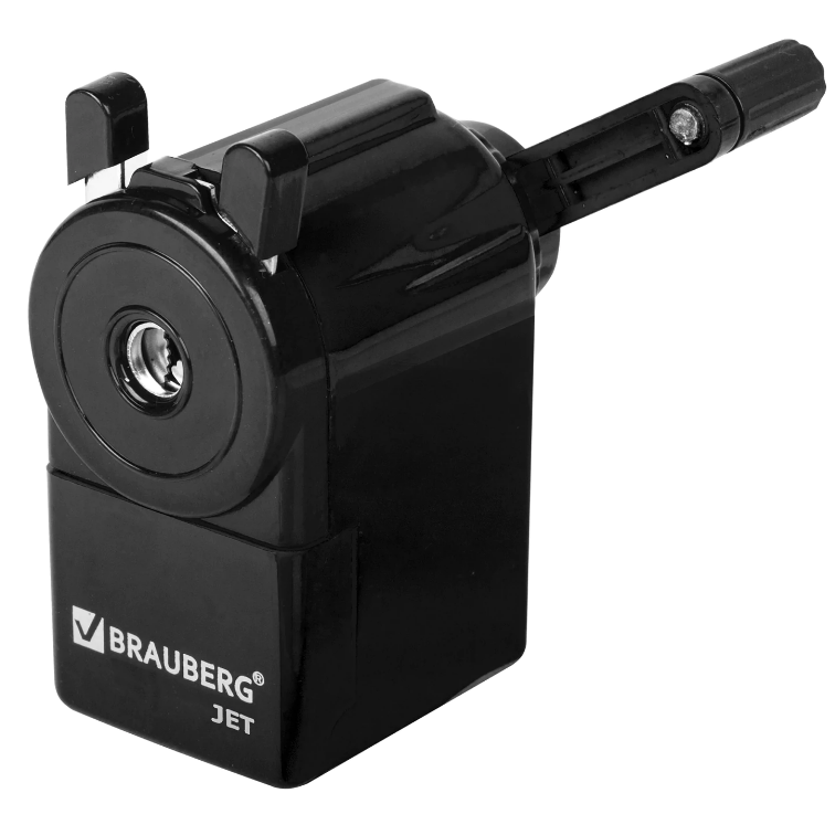 Точилка механич. Brauberg "Jet" металл. механизм, корпус черный