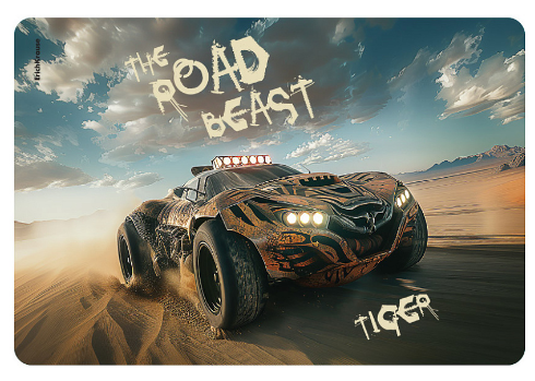 Коврик на стол 43*29 ErichKrause "Road Beast" пластик 550 мкм