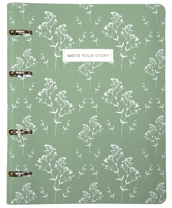 Тетрадь на кольцах интегр. обл.  80л. deVENTE "Write Your Story" иск.кожа, шелкография