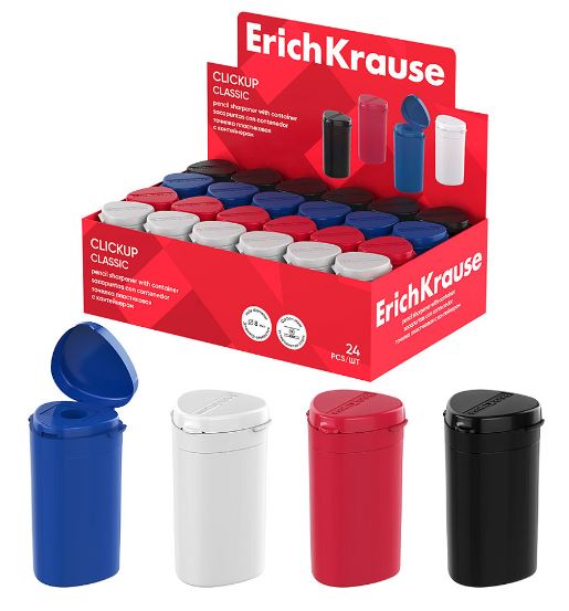 Точилка с контейнером  ErichKrause "ClickUp Classic" ассорти