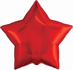 Шар фольгированный 30" Звезда, красный