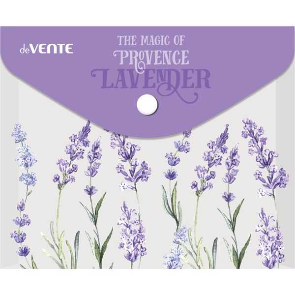 Папка с кнопкой с рис. А6  0,15 мм deVENTE "Lavender" непрозрач 