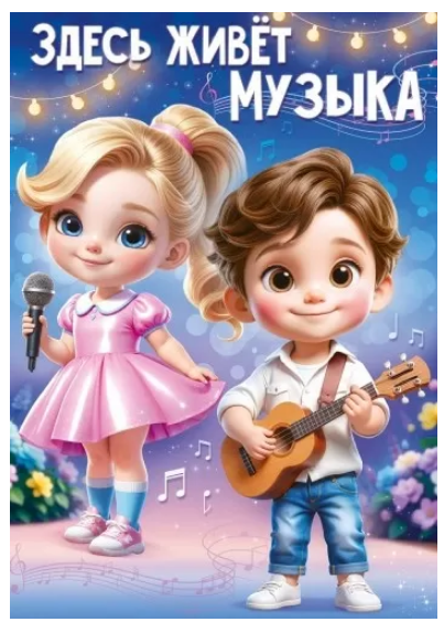 Плакат А3 "Здесь живет музыка!" 