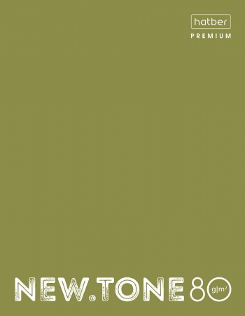 Тетрадь на кольцах тв. обл.  80л. Хатбер Premium "NEWtone PASTEL" Олива