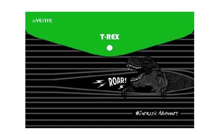 Папка с кнопкой с рис. А4  0,15 мм deVENTE "Jurassic Adventure" непрозр.