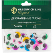 Набор д/детск.творч. Greenwich Line "Глазки" с ресничками, цв. ассорти, 20шт