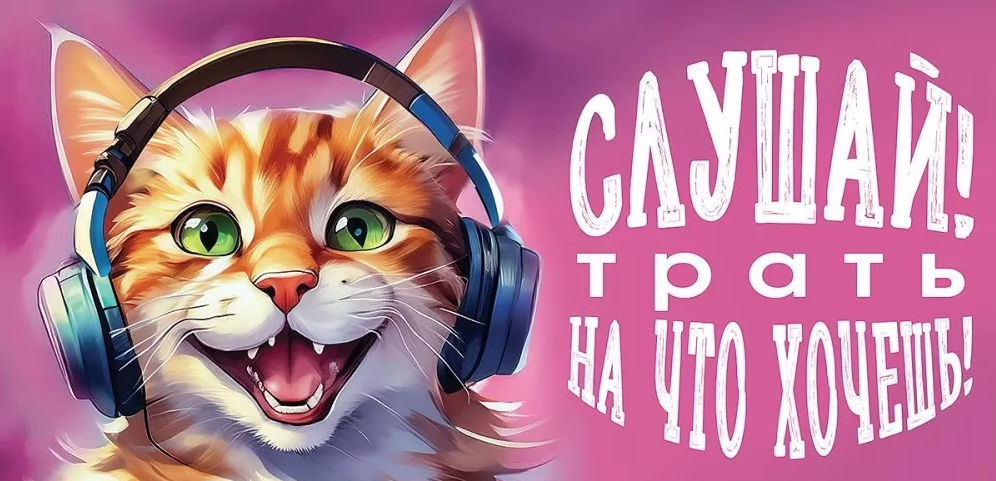 2901954 Конверт для денег "Слушай! Трать на что хочешь!"