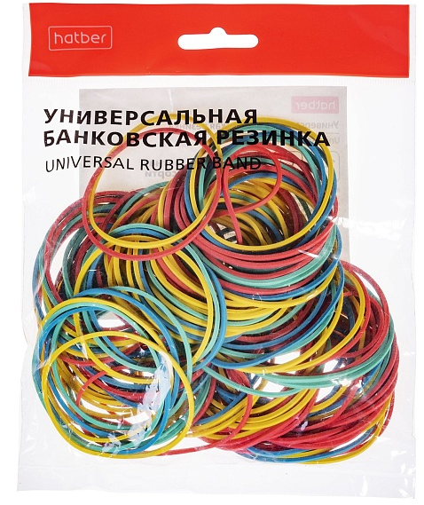 Резинки для денег 100 г. d=50 мм цв. Хатбер 
