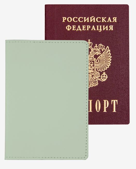 Обложка для паспорта deVENTE "Casual" кож.зам. 2 отд.для визиток, мятный