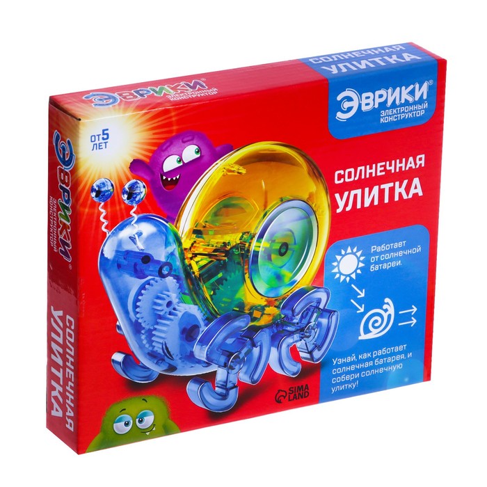 Игрушка конструктор электронный Эврики "Солнечная улитка" на солнечной батарее