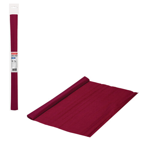 Бумага креповая Brauberg (50*250) 32г/м., бордо