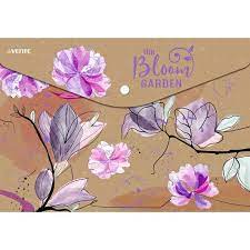 Папка с кнопкой с рис. А4  0,18 мм deVENTE "Bloom Garden" непрозр.