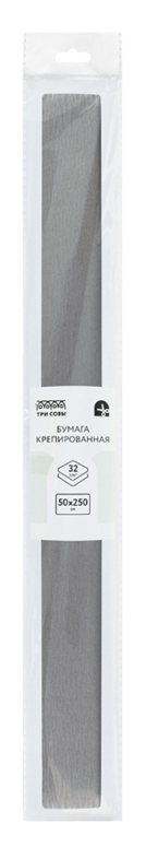 Бумага креповая Три Совы (50*250) серая 32г/м2 