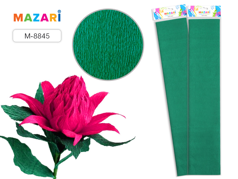 Бумага креповая MAZARI (50*250) зеленая