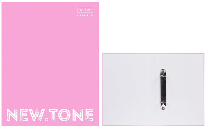 Папка с 2 кольц. А5 Хатбер Premium "NEWtone PASTEL" пион, глянц. ламин