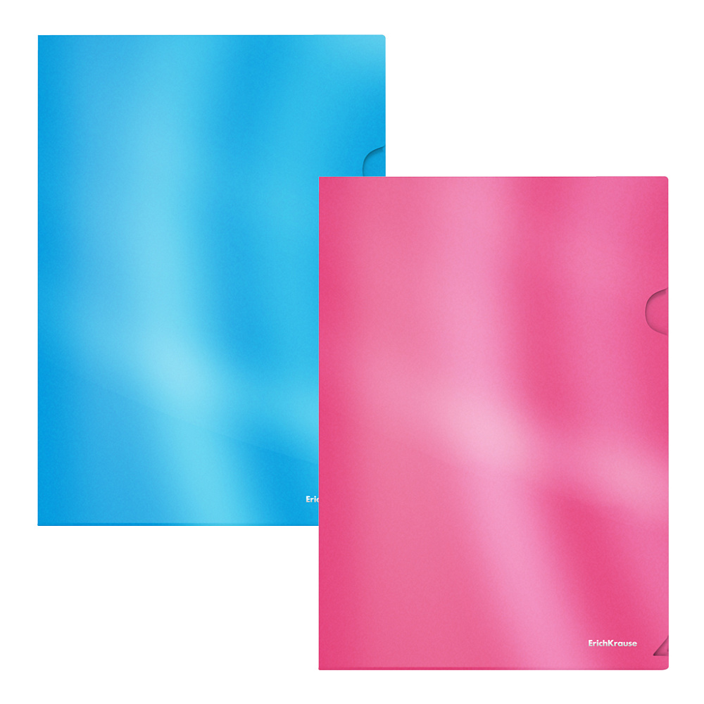 Папка-уголок плотн. 0,18  непрозр. ErichKrause "Glossy Bubble Gum" арома, ассорти