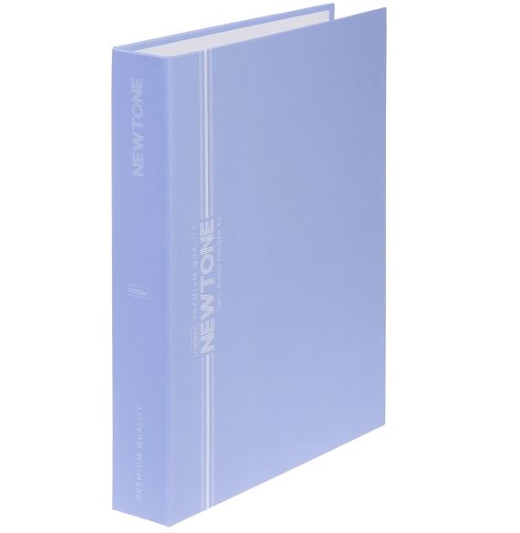 Тетрадь на кольцах тв. обл.  80л. Хатбер Premium "NEWtone PASTEL" софт-тач, Голубая дымка