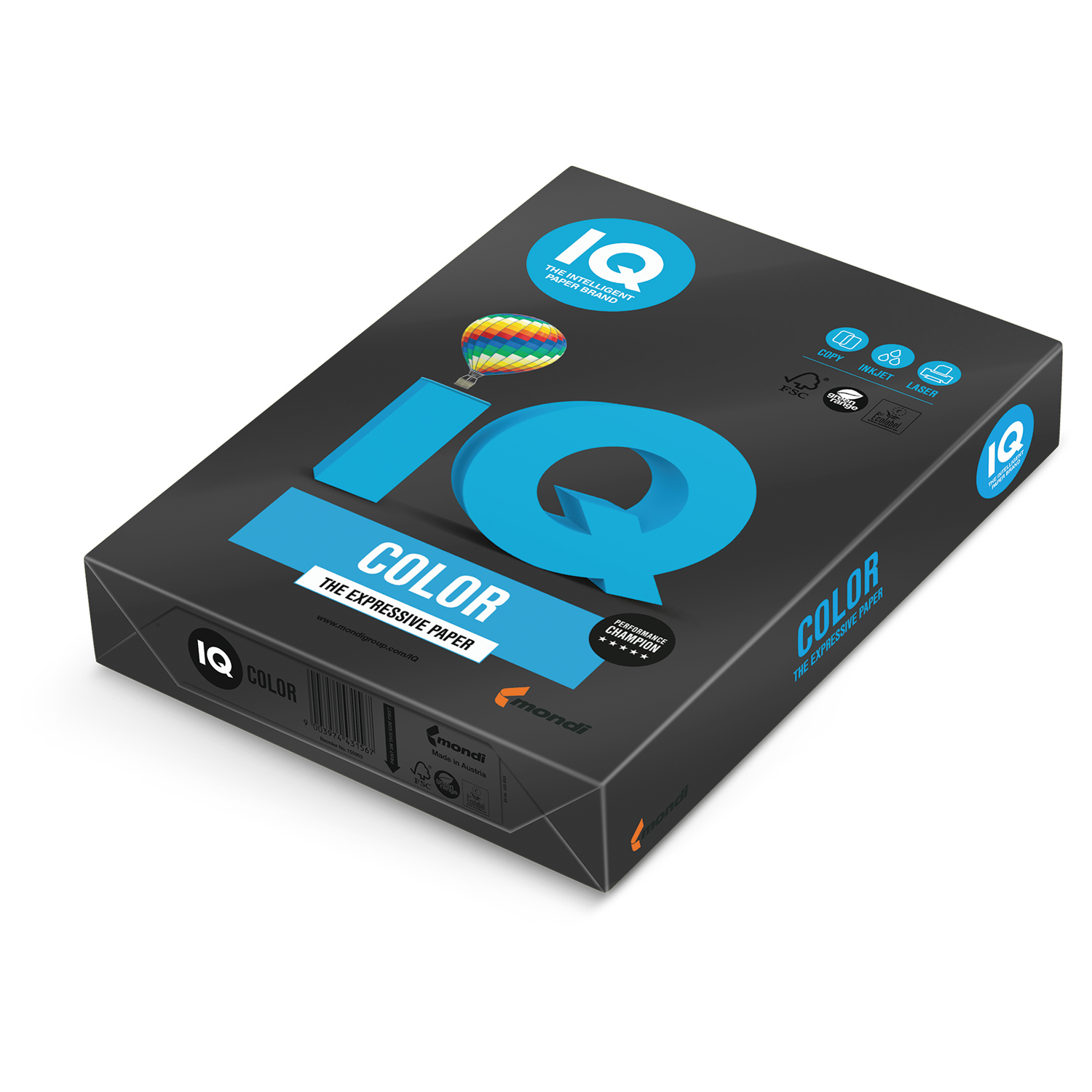 Бумага  А4 цв.  80 г/м.кв. интенсив черная 500 л. "IQ" MAESTRO