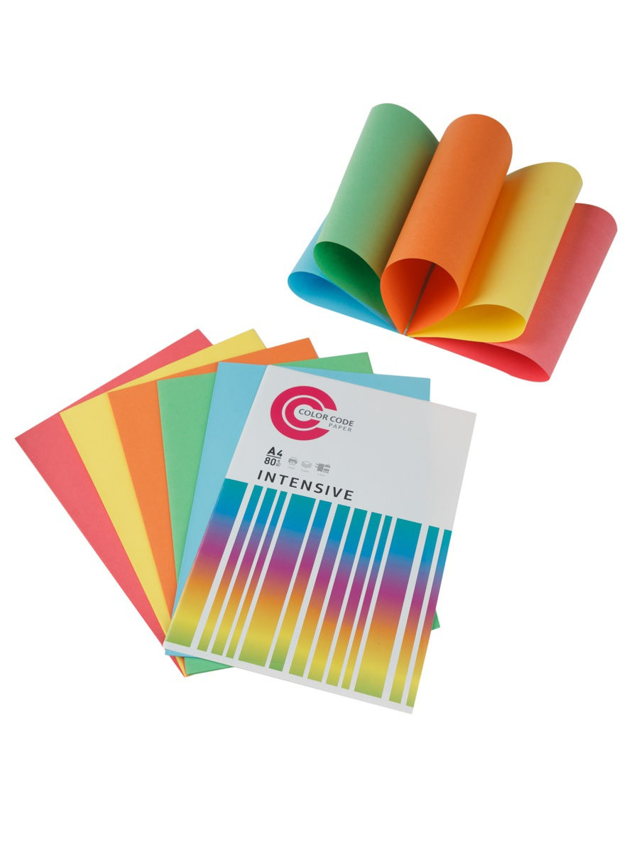 Бумага  А4 цв.  80 г/м.кв. интенсив оранж 100 л. Color Code